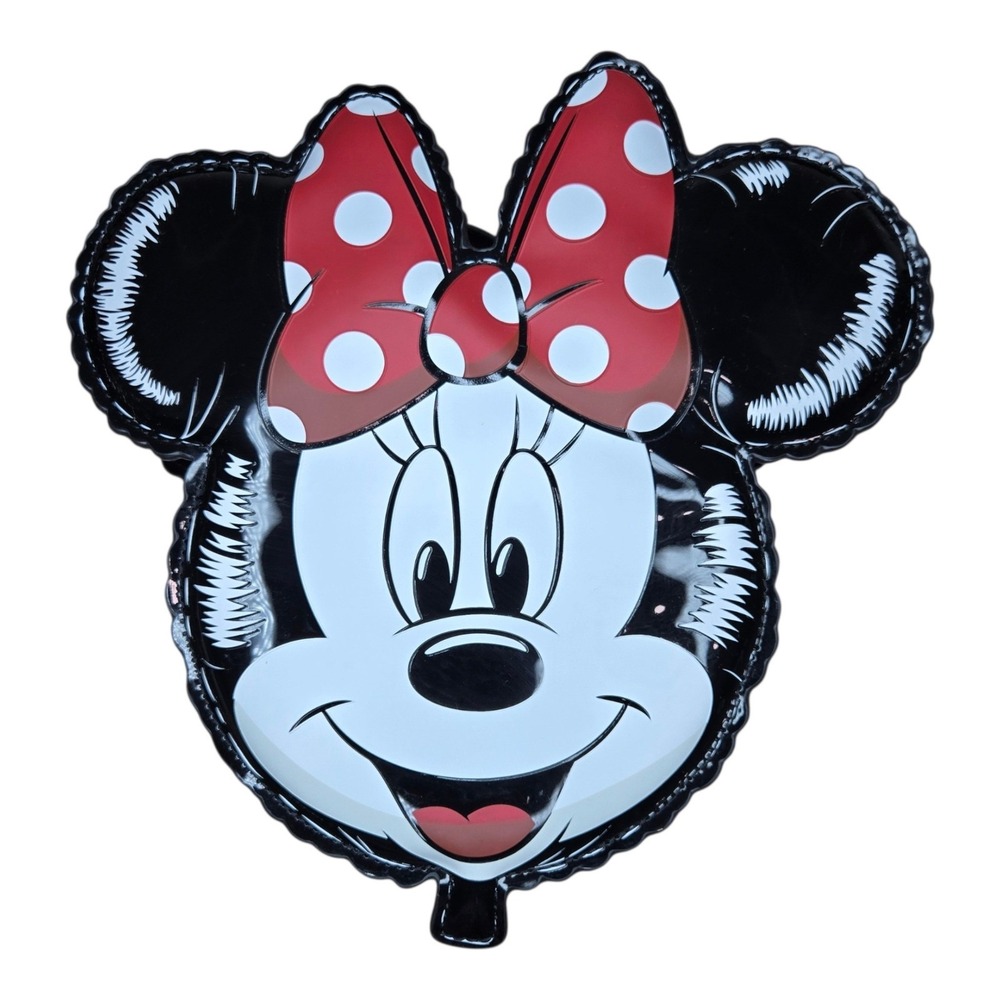 Loungefly Minnie Mouse Balloon Bag Faux Leather Black Red Disney Crossbody NWOT